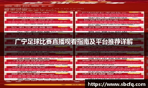 广宁足球比赛直播观看指南及平台推荐详解